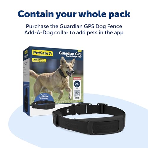 PetSafe Guardian GPS Dog Fence – No Subscription – Create Your Own Wireless Fence for Dogs – for Yards 3/4 Acres or Larger – World's Safest GPS Dog