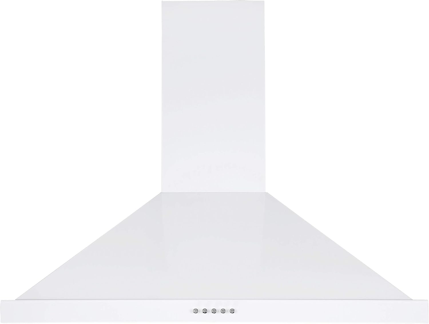 Ancona AN-1558 30" 280 CFM Convertible Wall Mount Pyramid Range Hood in White