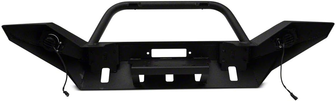 Barricade Extreme HD Full Width Front Bumper with LED Fog Lights Compatible with 07-18 Jeep Wrangler JK