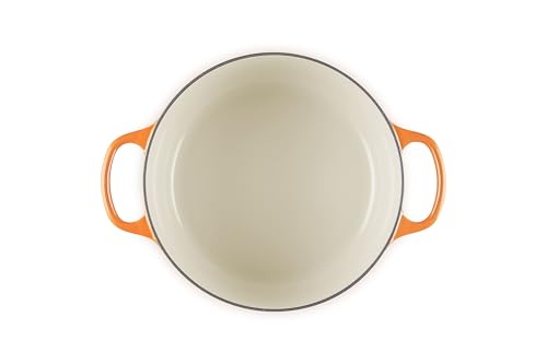 Le Creuset Enameled Cast Iron Signature Oval Dutch Oven, 15.5 qt., Flamme Doree with Crucible Knob