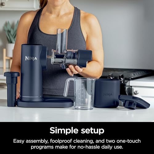 Ninja NeverClog Cold Press Juicer, Powerful Slow Juicer with Total Pulp Control, Countertop, Electric, 2 Pulp Functions, Dishwasher Safe