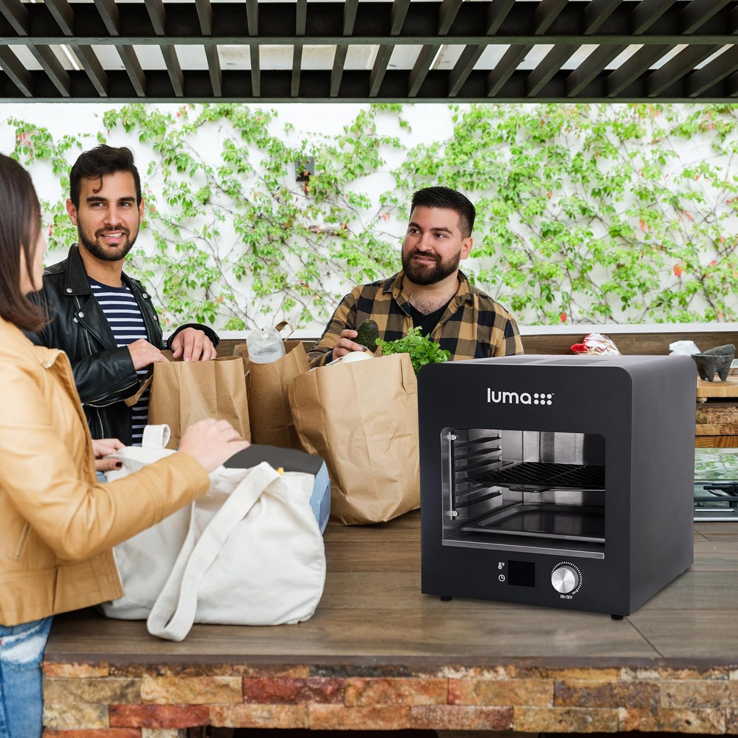 Luma Electric Steak Grill, Portable Indoor Countertop Oven with Griddle, Smokeless Electric Infrared Grill, Heats up to 1450 Degrees, BBQ, Grill