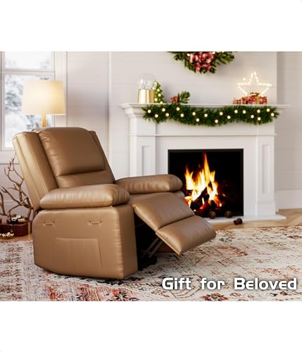 GarveeHome Power Lift Recliner Chair - Heat and Massage, Faux PU Electric Lift Recliner for Elderly & Mobility Impaired, Adjustable Back and Legs