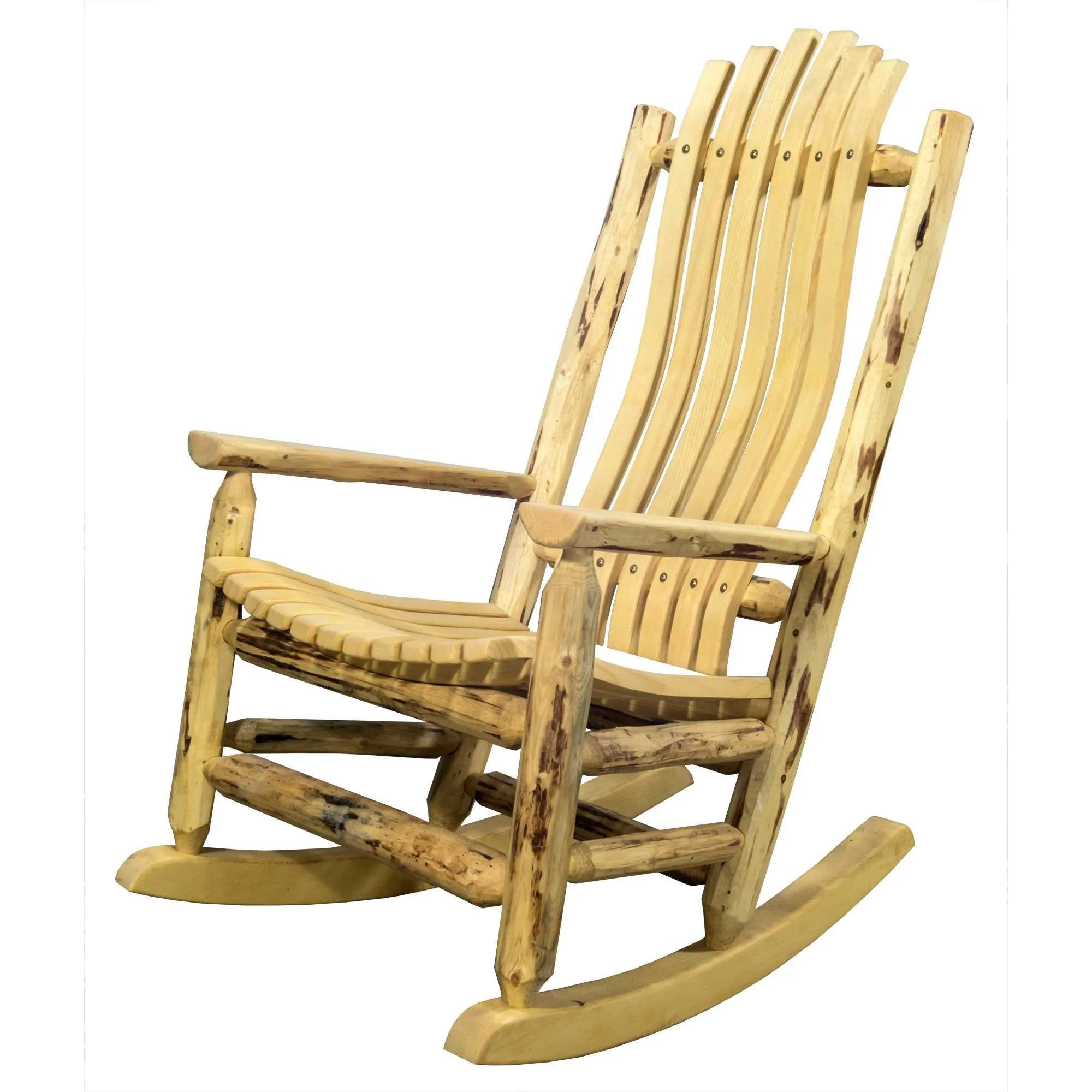 Montana Collection Adult Log Rocker, Exterior Finish