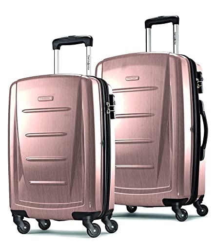Samsonite Winfield 2 Hardside Expandable Luggage with Spinner Wheels, Brushed Anthracite, Checked-Large 28-Inch
