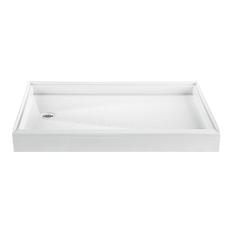 Shower Base Single Threshold White 60 x 36 Inch Acrylic Left Hand Drain