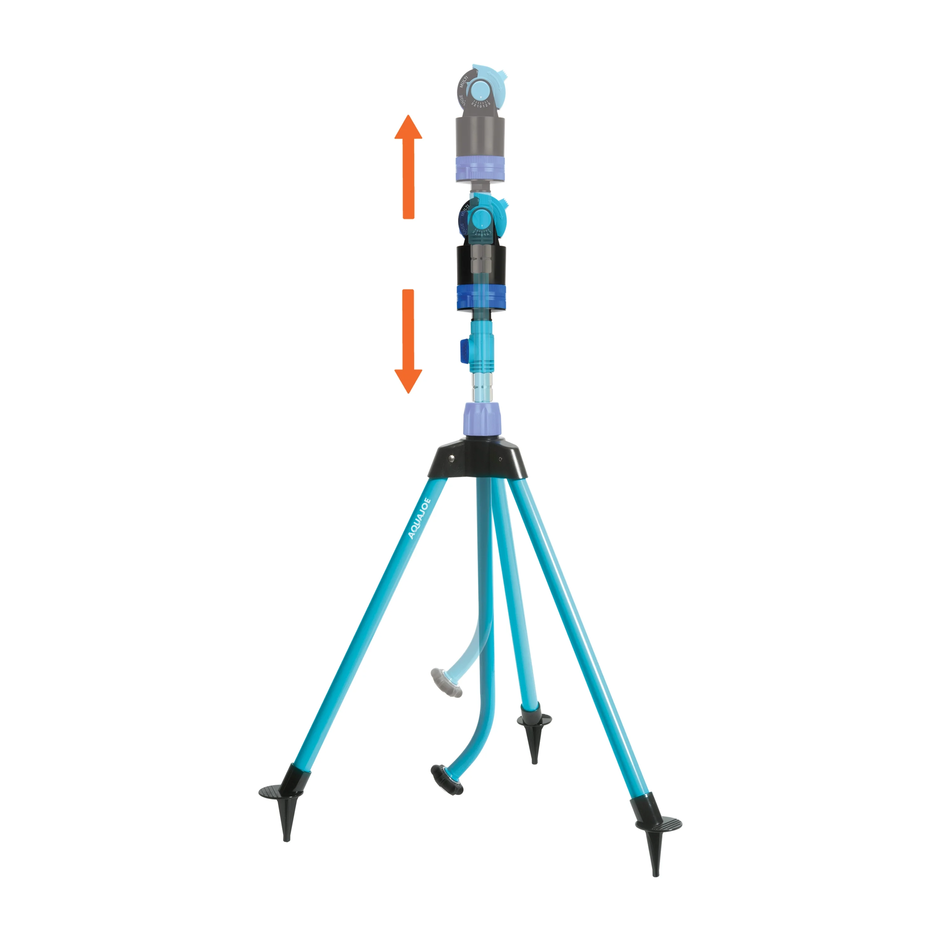 Aqua Joe Indestructible Turbo Drive 360&ordm; Telescoping Tripod Lawn & Garden Sprinkler, 6 Spray Patterns, 4,500 Sq. ft. Max Coverage
