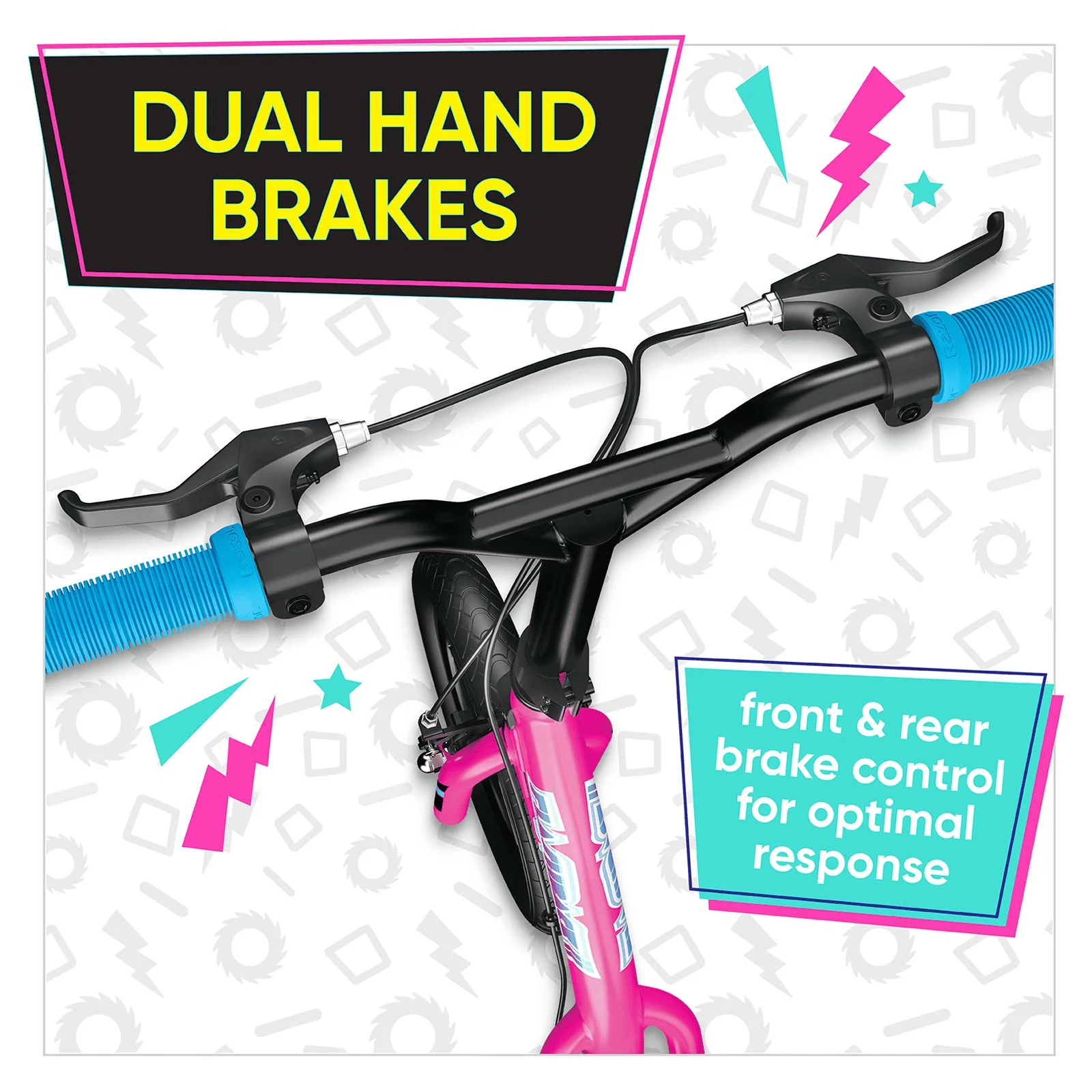 Razor Flashback Kick Scooter – Pink, BMX Style, 12" Mag Wheels Air-Filled Tires, for Kids and Teens