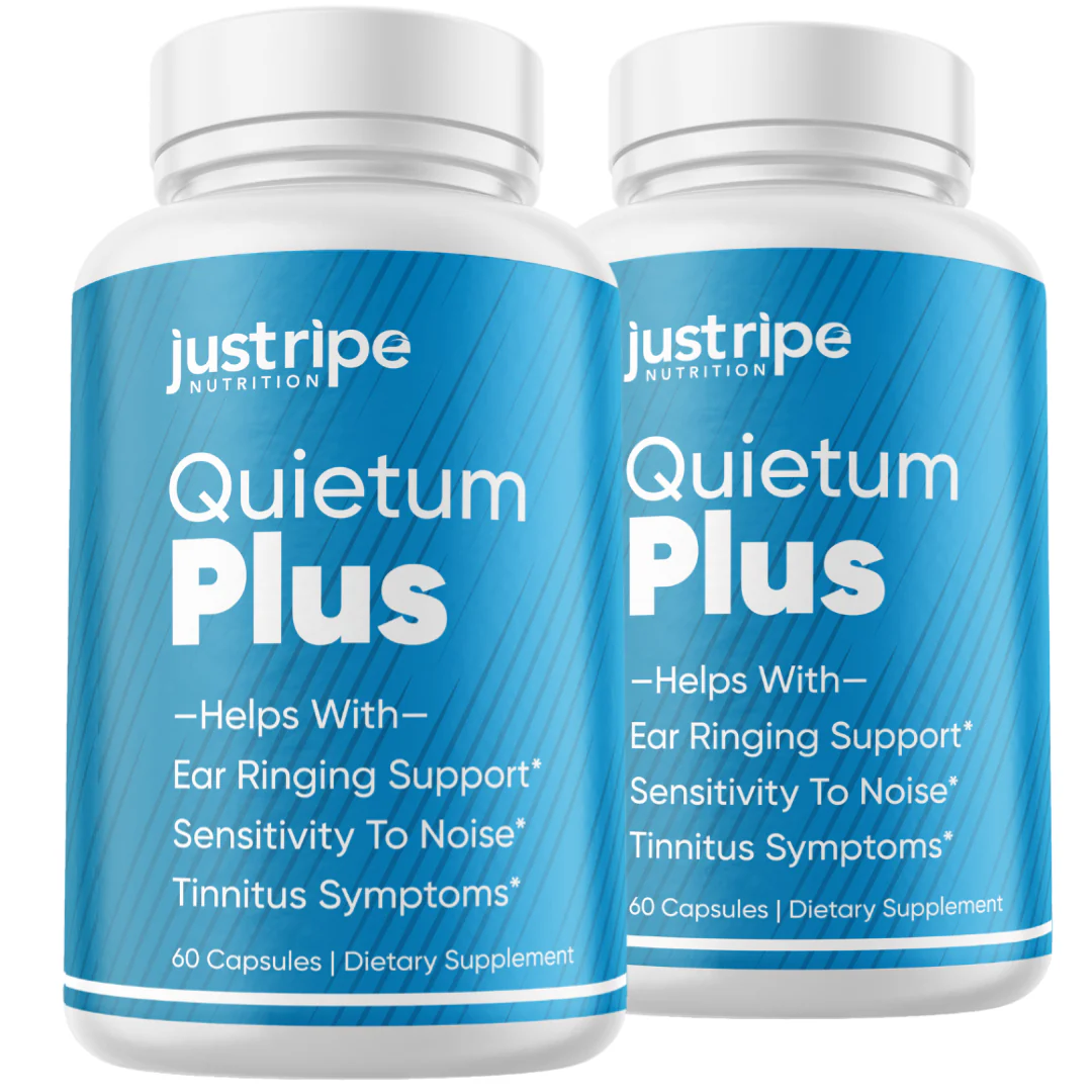 2 Pack Quietum Plus Tinnitus Relief Supplement Ear Ringing Support - Kansas Nuitrition - HNZSDS