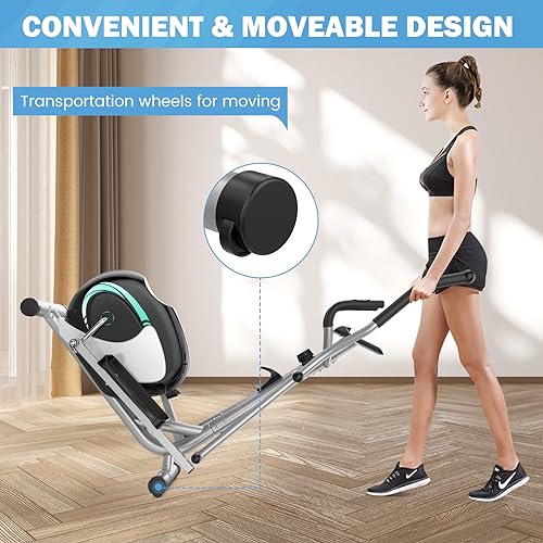 Elliptical Exercise Machine, Dripex Magnetic Elliptical Machine for Home, Hyper-Quiet Elliptical Training Machines w/ 6KG Flywheel