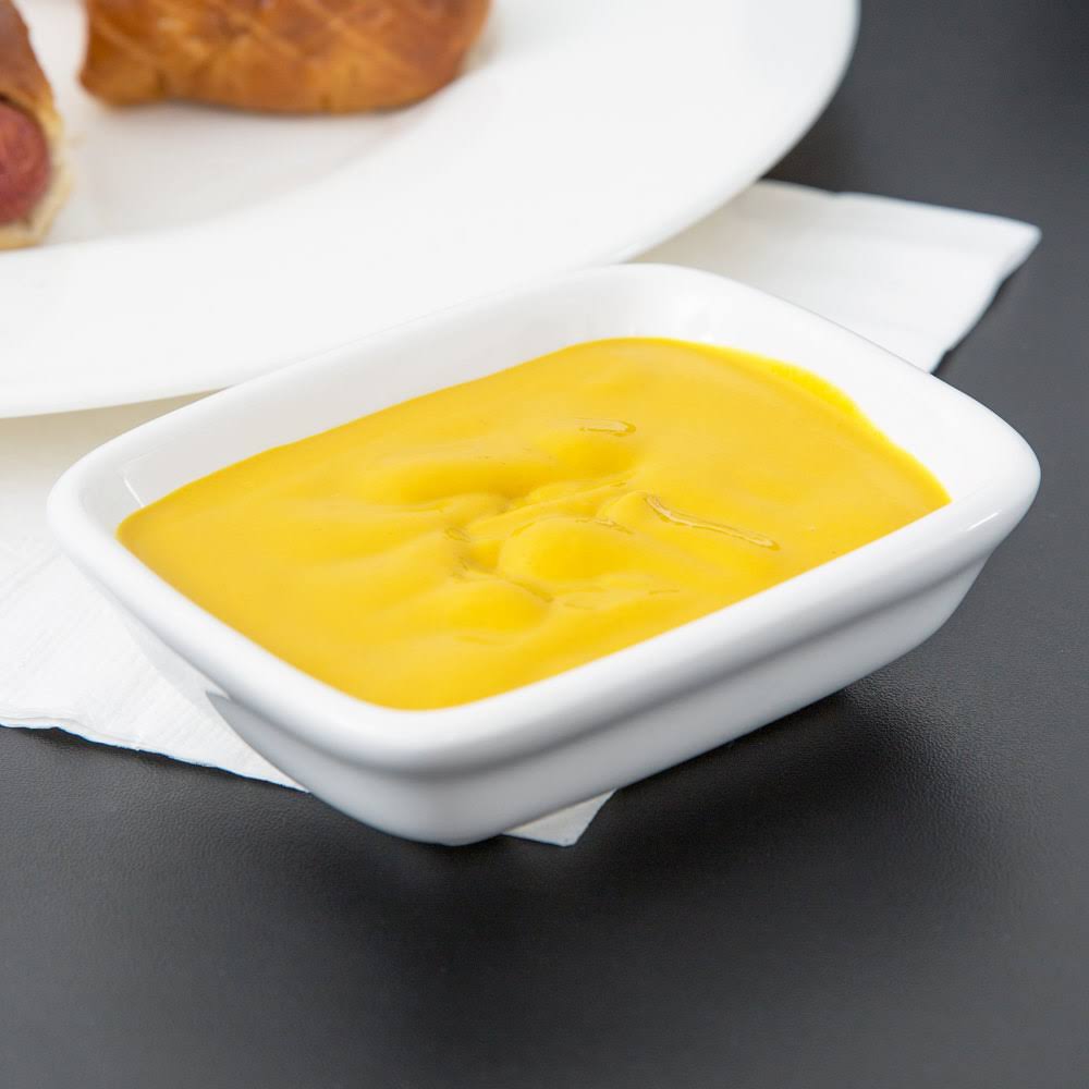 Tuxton China BWZ-040B Rectangular Sauce Dish 4oz, White