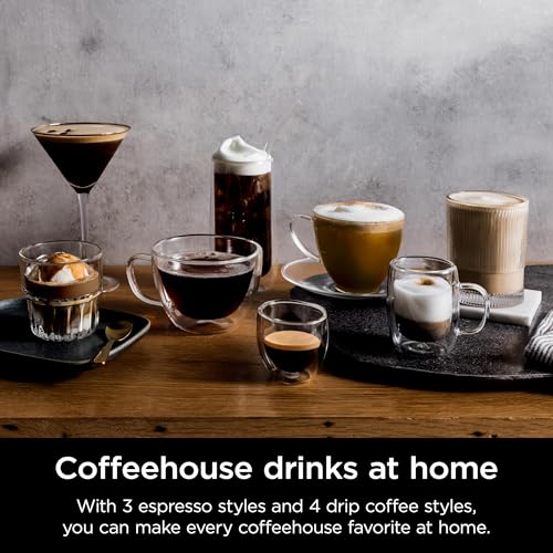 Ninja | Espresso Machine and Drip Coffee Maker| Luxe Café Premier Series | Integrated Coffee Grinder, Milk Frother
