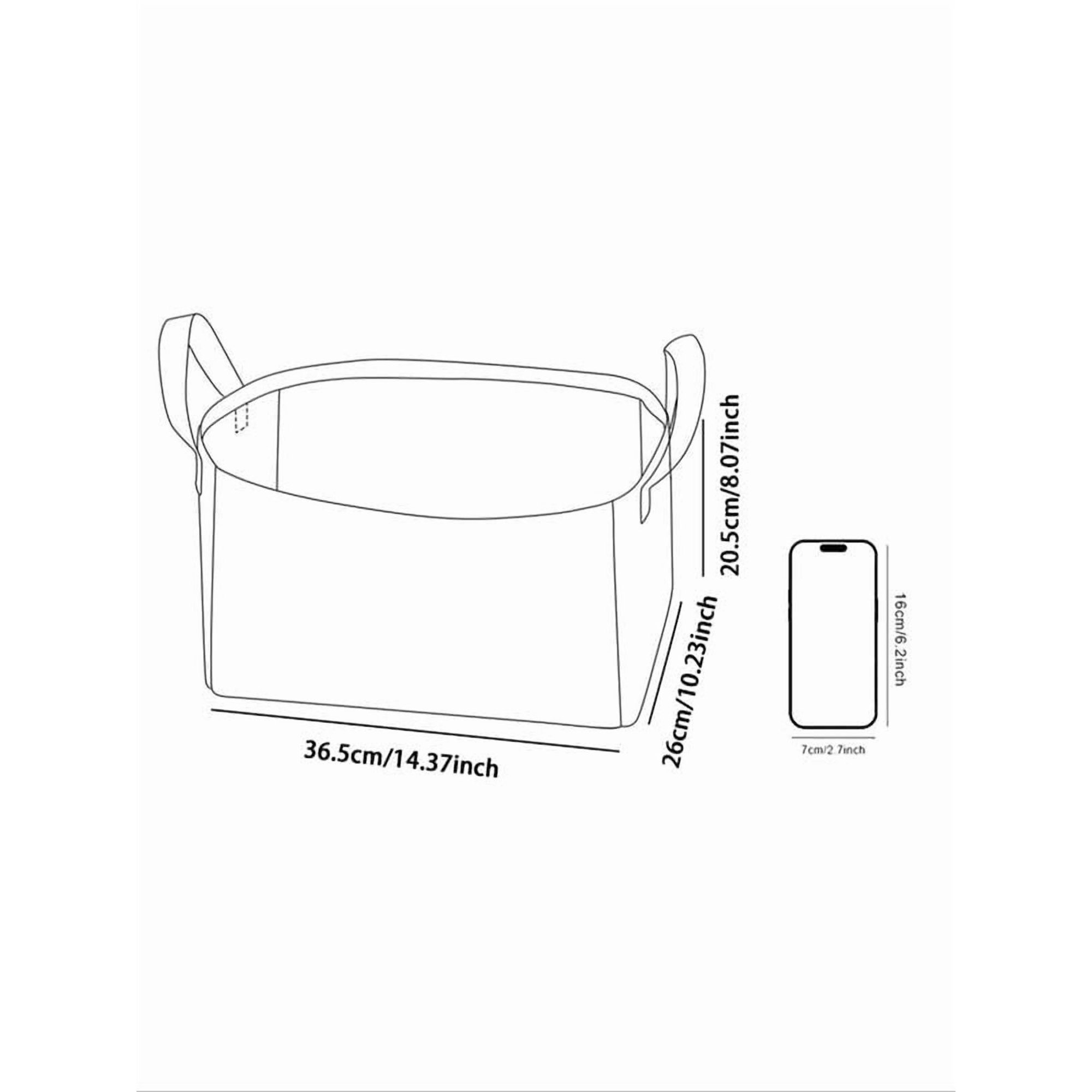 Dog Paw Print Storage Basket with Handle, Multi-functional Storage Basket, Foldable Clothes Storage Basket, Home Organizer for Living Room, Bathroom