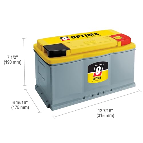 OPTIMA Batteries High Performance DH7 YellowTop Dual Purpose Sealed AGM Car, Truck and SUV Battery, 880 CCA, Maintenance Free, Versitile Mounting