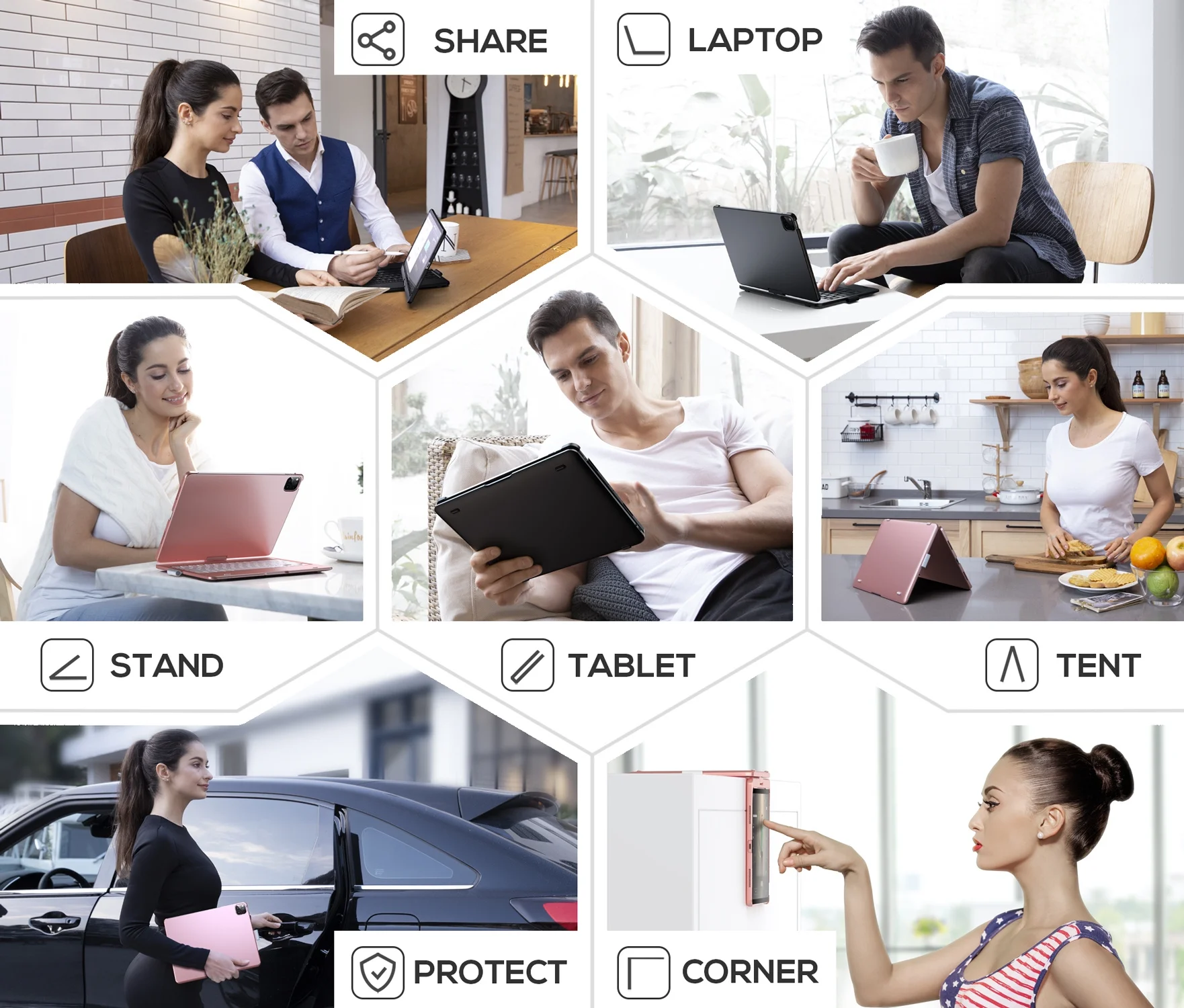Typecase iPad Keyboard Case with Touch for 10.2-inch iPad 9th Generation (2021), iPad 8th Generation (2020), 7th Gen, iPad Air 3, iPad Pro 10.5