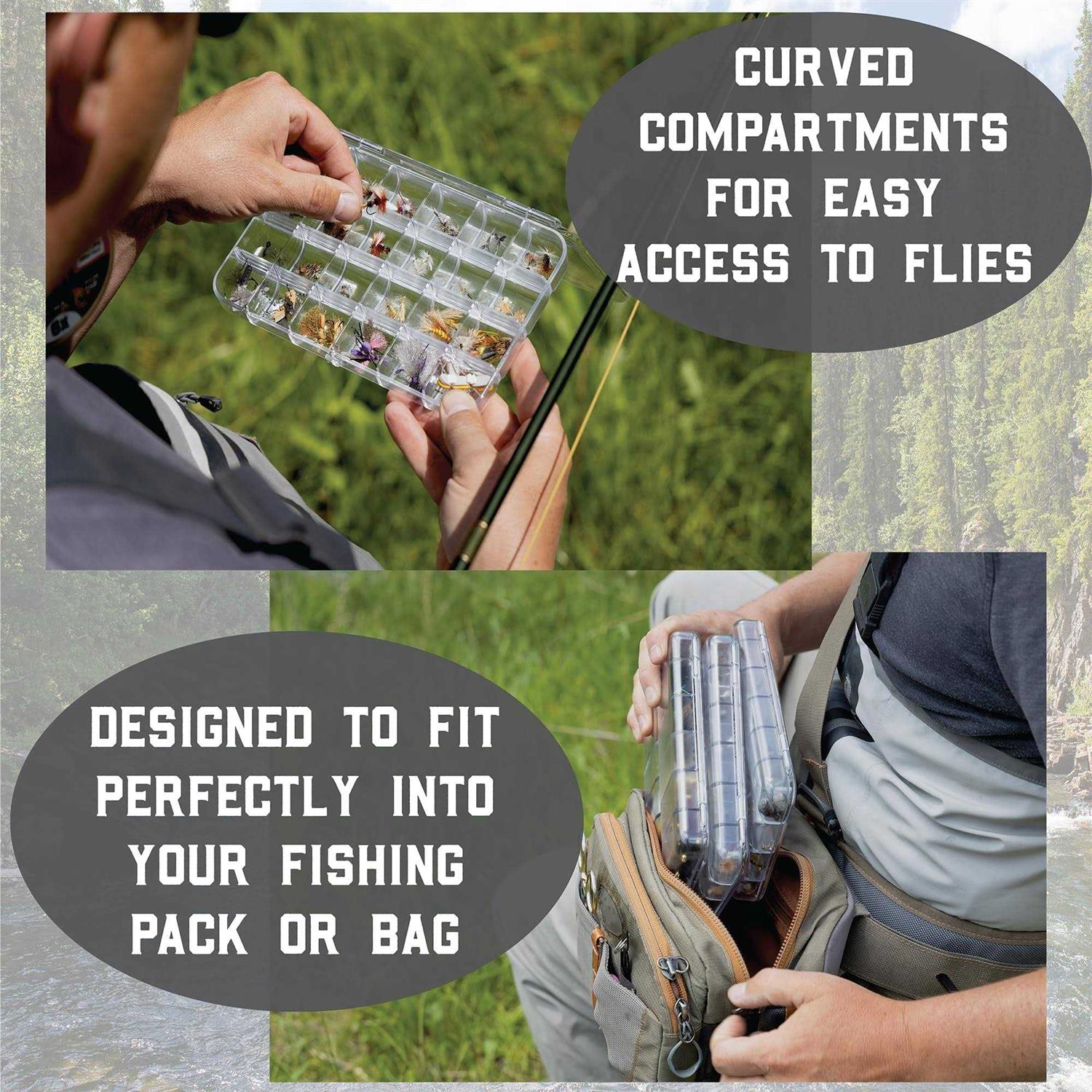 Smittys Fly Box Trout Box Premium Trout Flies Assortment of Dry Flies, Nymphs, Euro Nymphs, Stimulators, Wooly Buggers and Streamers for Fly