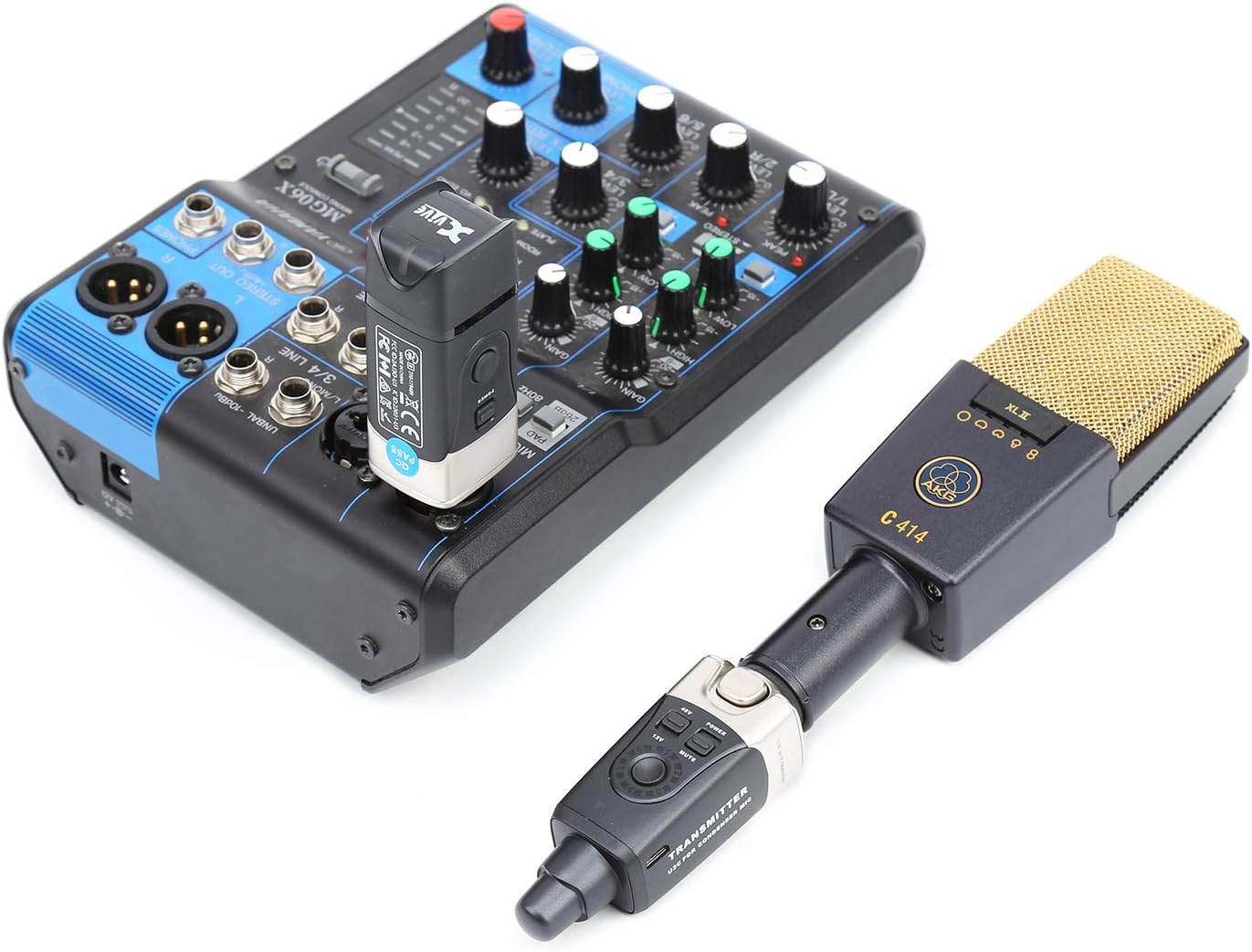 Xvive U3 Plug-on Microphone Wireless System Wireless XLR for Dynamic Microphone Audio Mixer, PA System and DSLR Camera
