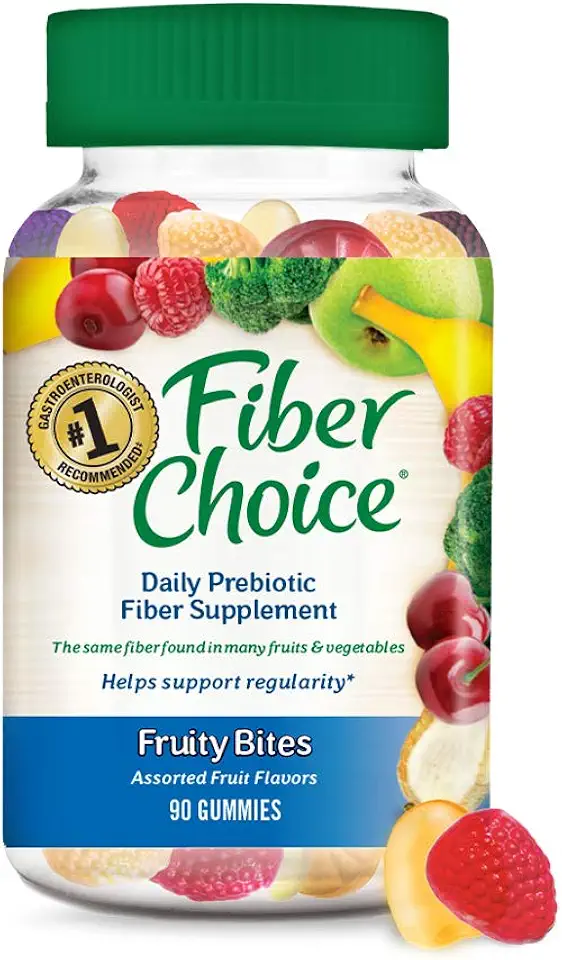 Fiber Choice Gummies Fruity Bites, Assorted Fruit, 90 Gummies - Kansas Nuitrition - HNZSDS