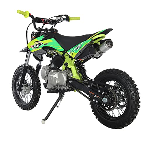 X-PRO Bolt 125 Dirt Bike with Automatic Transmission, Electric Start, Big 14"/12" Tires! (Blue)