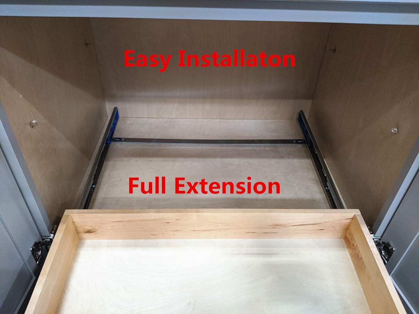 Soft Close Wooden Drawer Box Organizer Pull Out Under Cabinet Sliding Shelf Base Kitchen Bathroom Vanity Under Sink Pull Out Organizer Drawer Roll