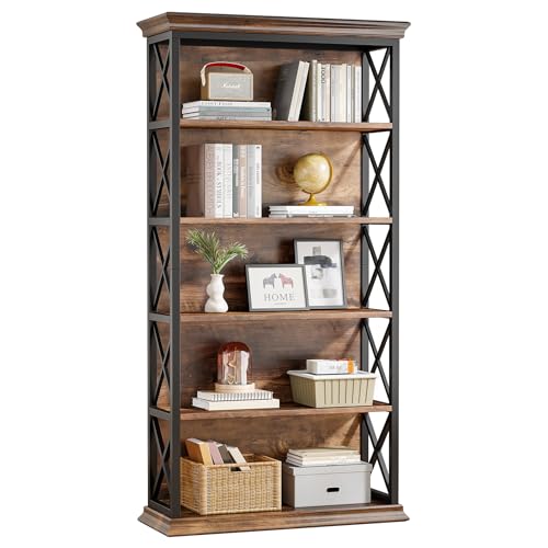 Tribesigns 6-Tier Bookcase, 71 Inches Industrial Bookshelves and Bookcases