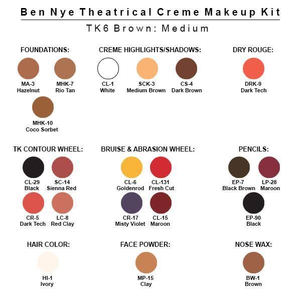 Ben Nye Theatrical Pro Makeup Kit, Light-Medium