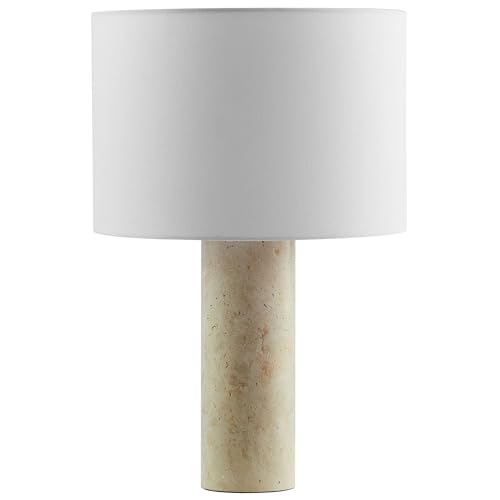 Modway Zenith Travertine Stone Pillar Table Lamp in Travertine