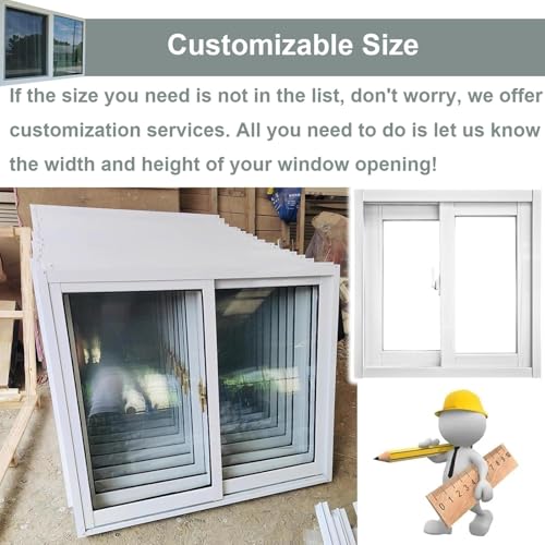 Basement Window, 30 29 28 27 26 25 24 23 22 21 20 Inch Large Mobile Home Windows Replacement with Tempered Glass & Screen