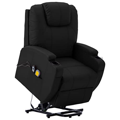 vidaXL Electric Power Lift Massage Chair with Manual Recline, 6-Point Vibration Massage