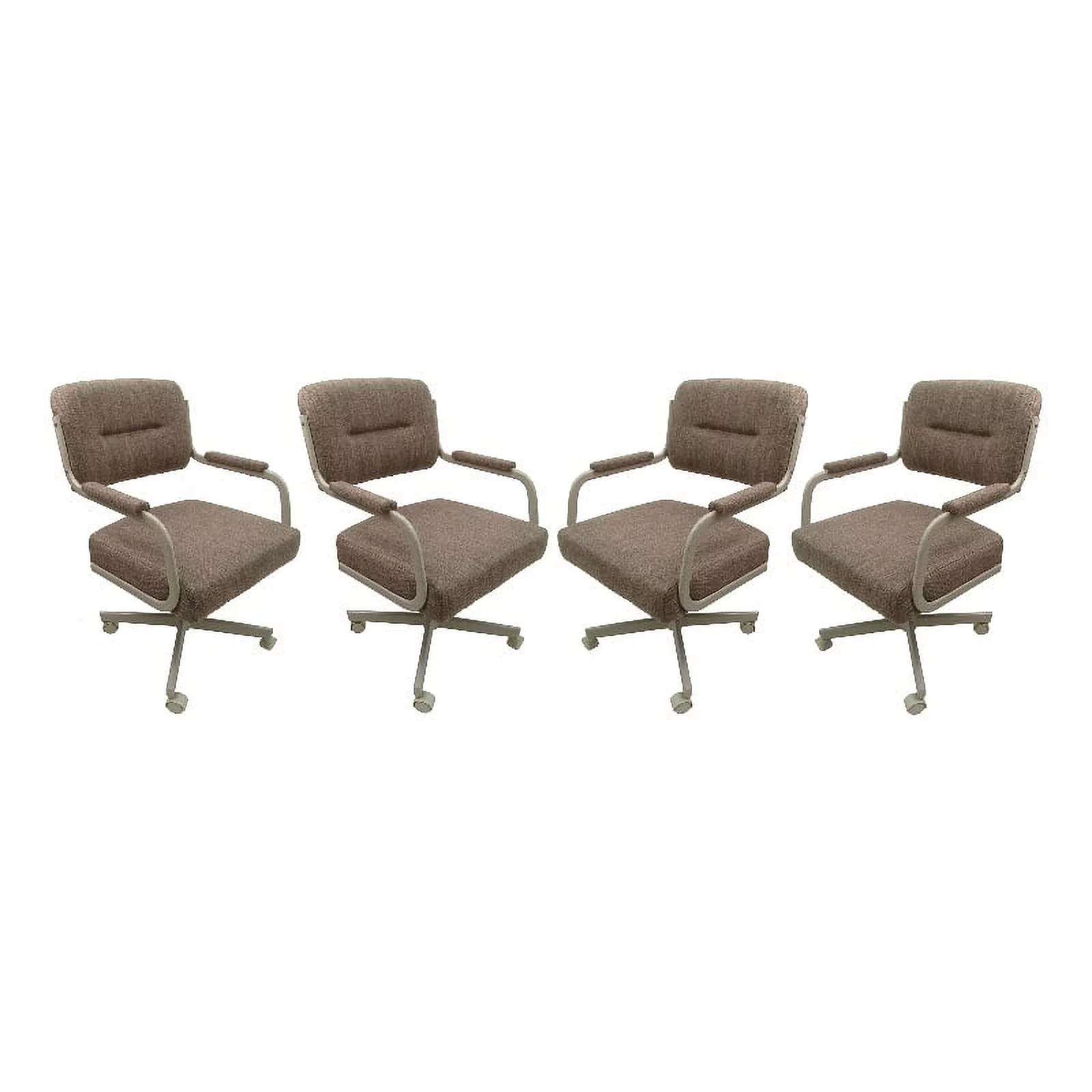 4 - Swivel Metal Caster Dining Chairs - M-110 Style