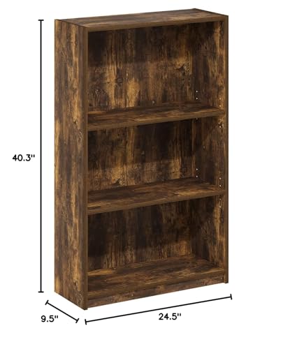 FURINNO JAYA Simply Home 5-Shelf Bookcase, 5-Tier, Black