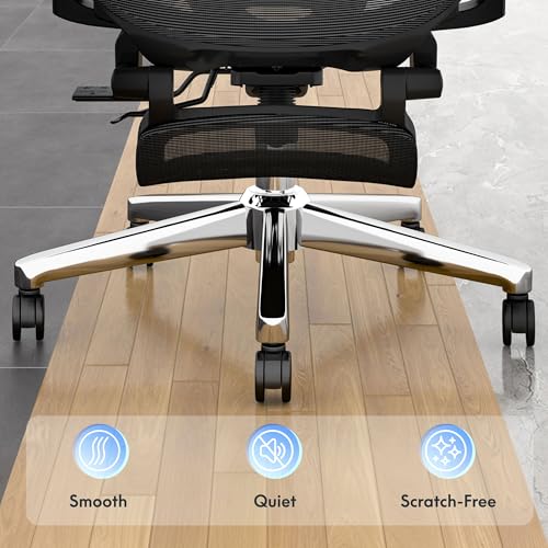 FLEXISPOT ErgoX Premium Ergonomic Office Chair with Footrest- Adjustable 3D Armrests, Dynamic Lumbar Support, Recline & Tilt Function, Mesh Seat