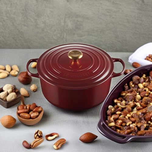 Le Creuset Enameled Cast Iron Signature Round Dutch Oven, 5.5 qt., Cerise