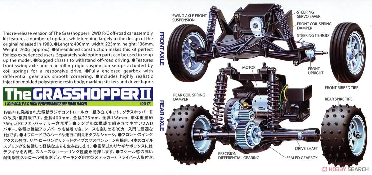 Tamiya Black SP 1/10 R/C The Grasshopper II TAM47471