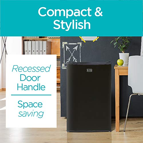 BLACK+DECKER BCRK25W Compact Refrigerator Energy Star Single Door Mini Fridge