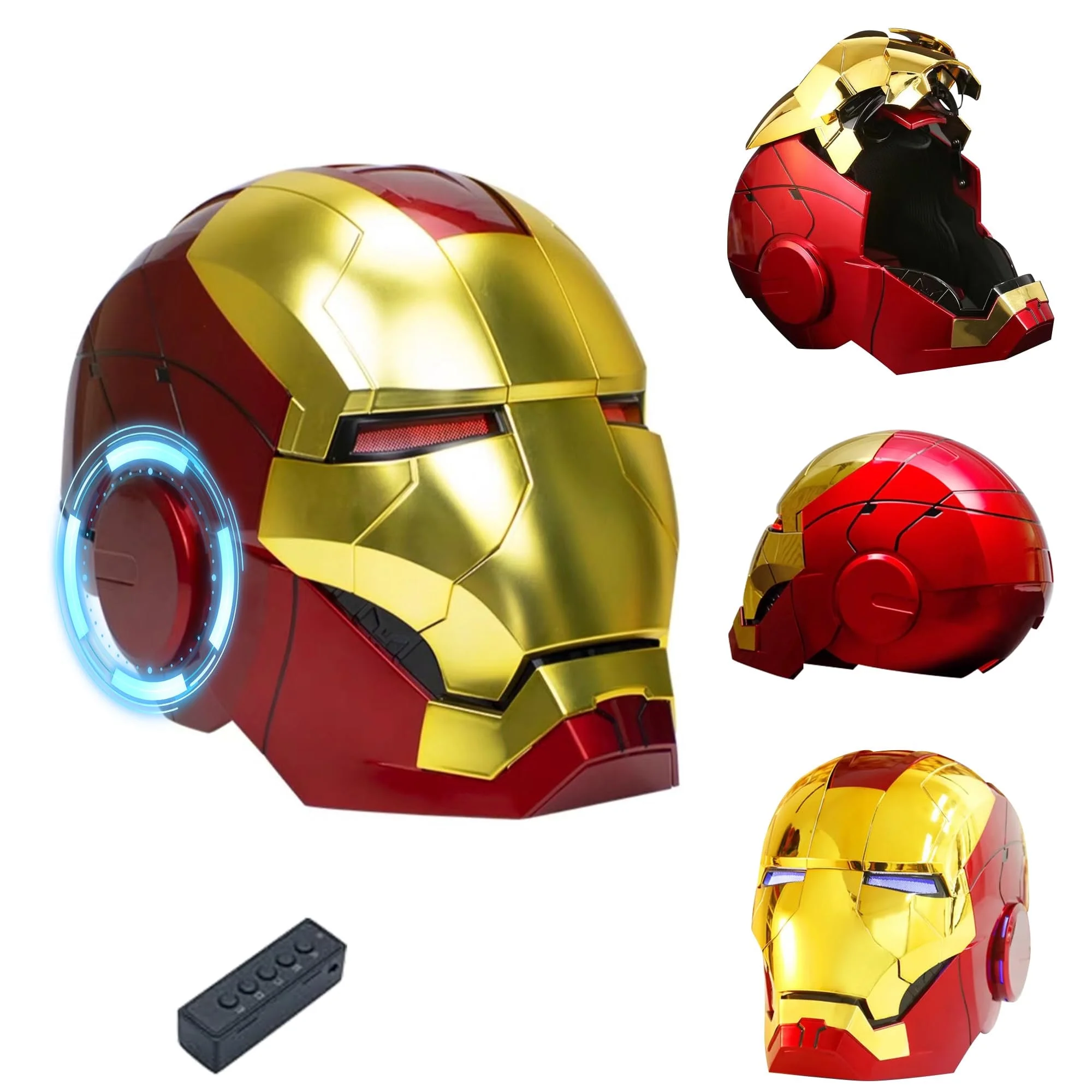 Farontor Iron Man Helmet Electronic Mark 5 Helmet Wearable Iron-man Mask with Sounds & LED Eyes 1:1 Model
