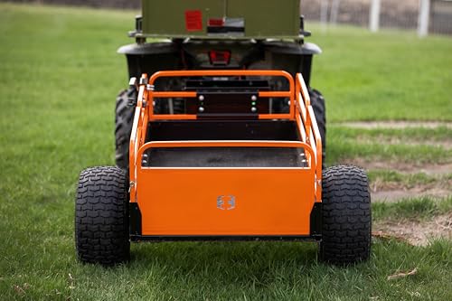 Impact IMPLEMENTS® 1500lb Utility Cart Cargo Trailer with Solid Steel Floor for Lawn/Garden Tractors, ATV's