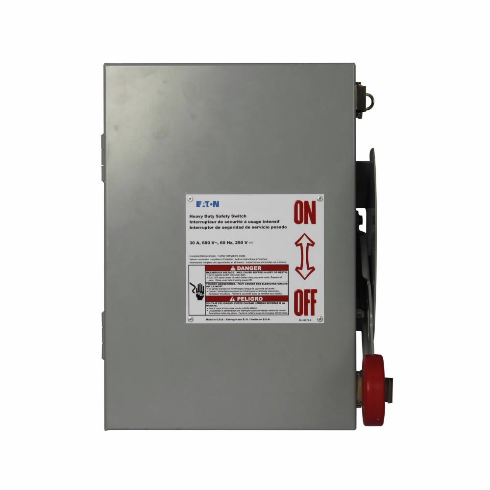 30A/2P HD Non-Fusible Safety Switch 600V DH261UDK