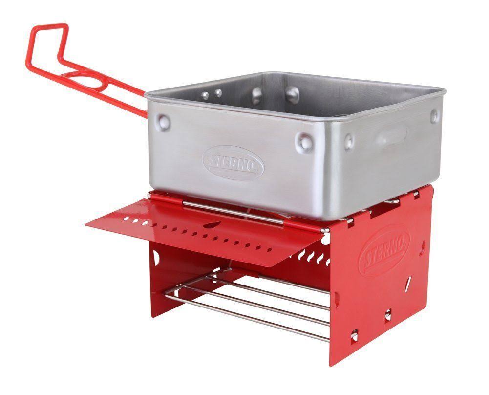 Sterno Camp Stove Kit with Frame and Wind-Shield Panels