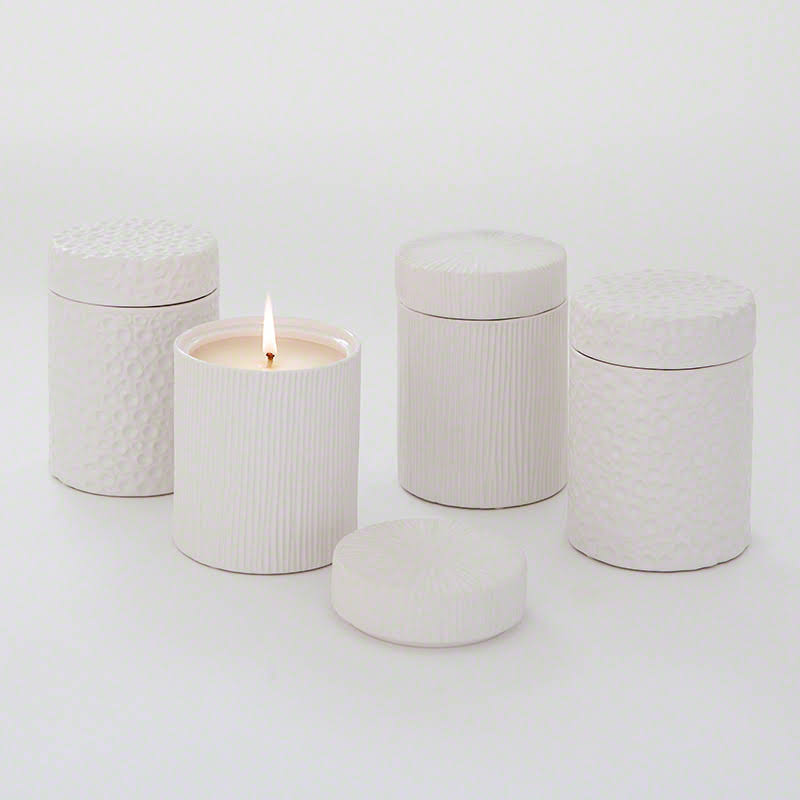 Studio A Moonscape Jar Candle - White Tahiti - Matte White