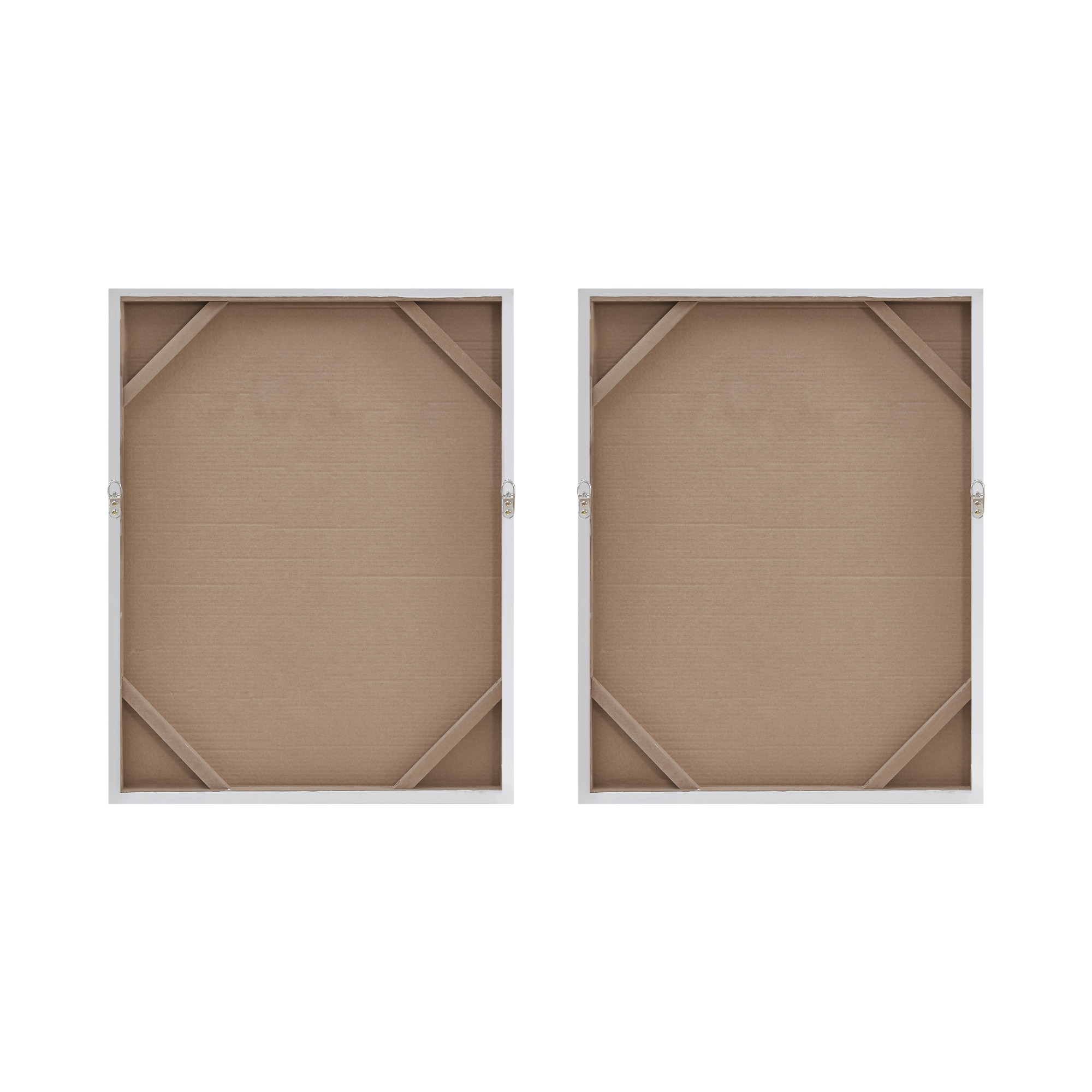 Madison Park Glimmer Heavily Embellished 2-piece Canvas Wall Art Set in Silver, 22"W x 28"H