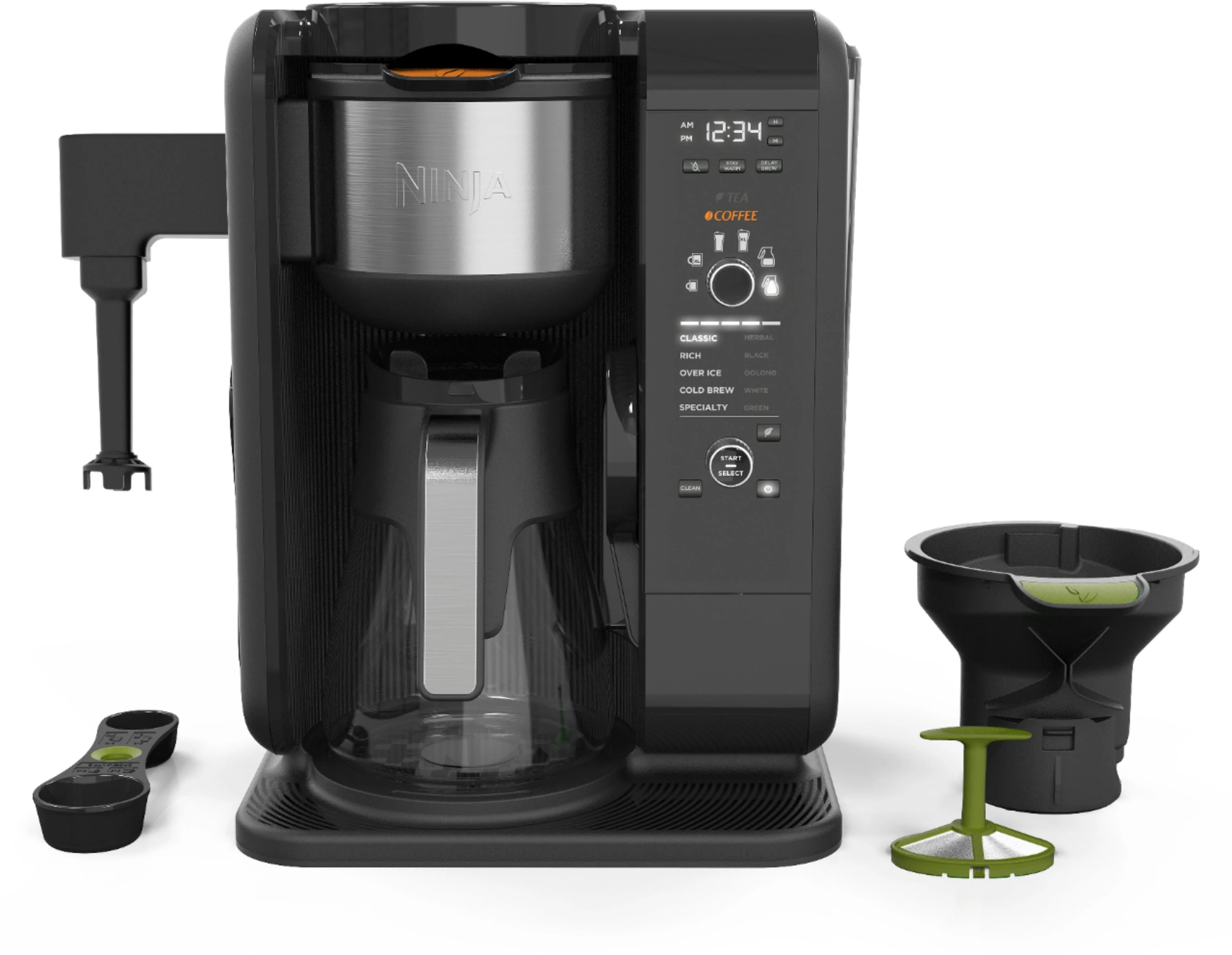 Ninja - Hot & Cold Brew 10-Cup Coffee Maker - Black/Stainless Steel