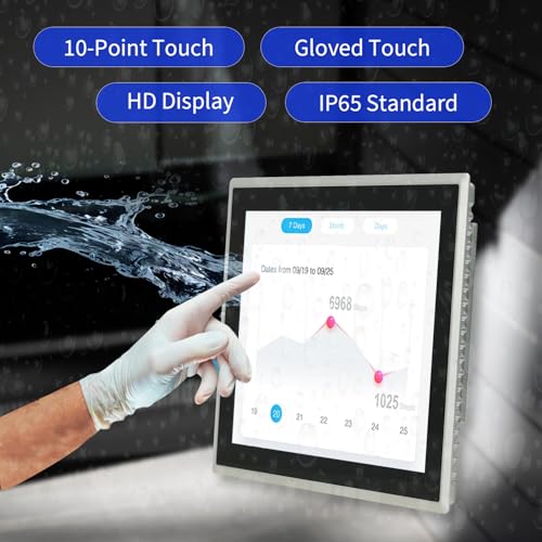 17 inch Android 11 Industrial Embedded Interactive Touchscreen Monitor, Capacitive Multi-Touch Tablet with Front IP65 Monitor, RAM 4G & ROM 32G