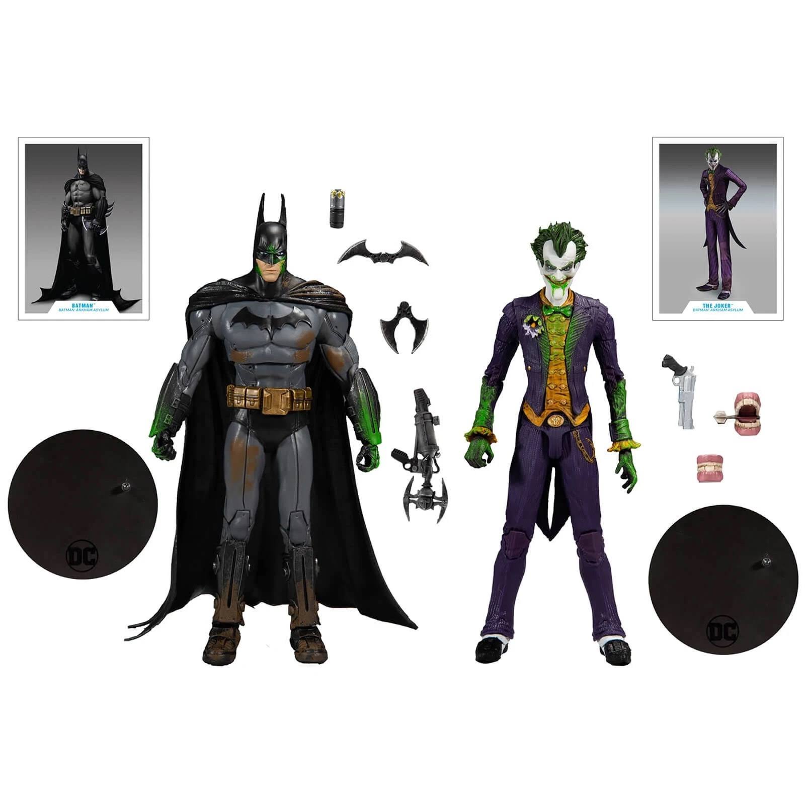 Batman Arkham Asylum Batman u0026 Joker 7x22 Action Figure 2-Pack