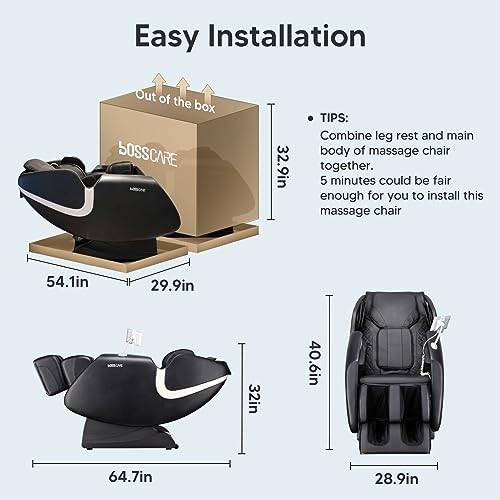 Full Body Airbag Massage Chair: 2025 Shiatsu Zero Gravity Massager Chairs - AI APP Control Back Heating