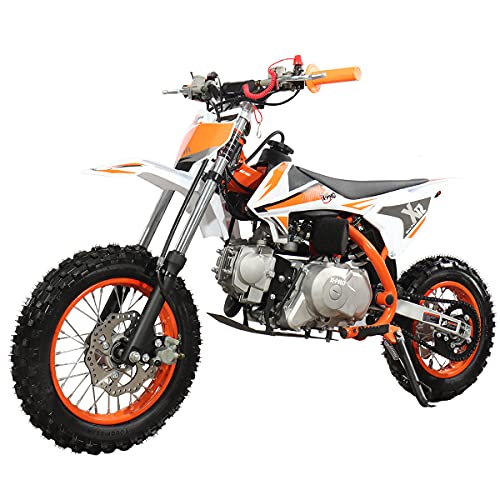 X-PRO X12 110cc Dirt Bike Automatic Transmission Electric Start Gas Dirt Bike Pit Bikes Youth Dirt Pitbike,12"/10" Tires!
