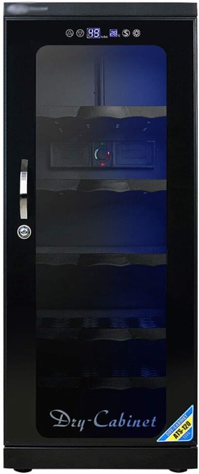 120L Electronic Dry Cabinet, Large Dehumidifier Box for Camera Lens & Optical Equipment Storage, Touch/Lighting/Noiseless, 15W Low Energy