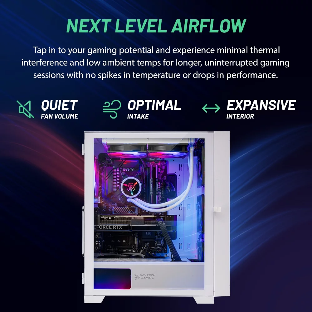 Skytech Shiva Gaming PC, AMD Ryzen 7, NVIDIA rtx 4060Ti, 1TB SSD, 16GB DDR4, Windows 11, New Condition - Radiant Selections