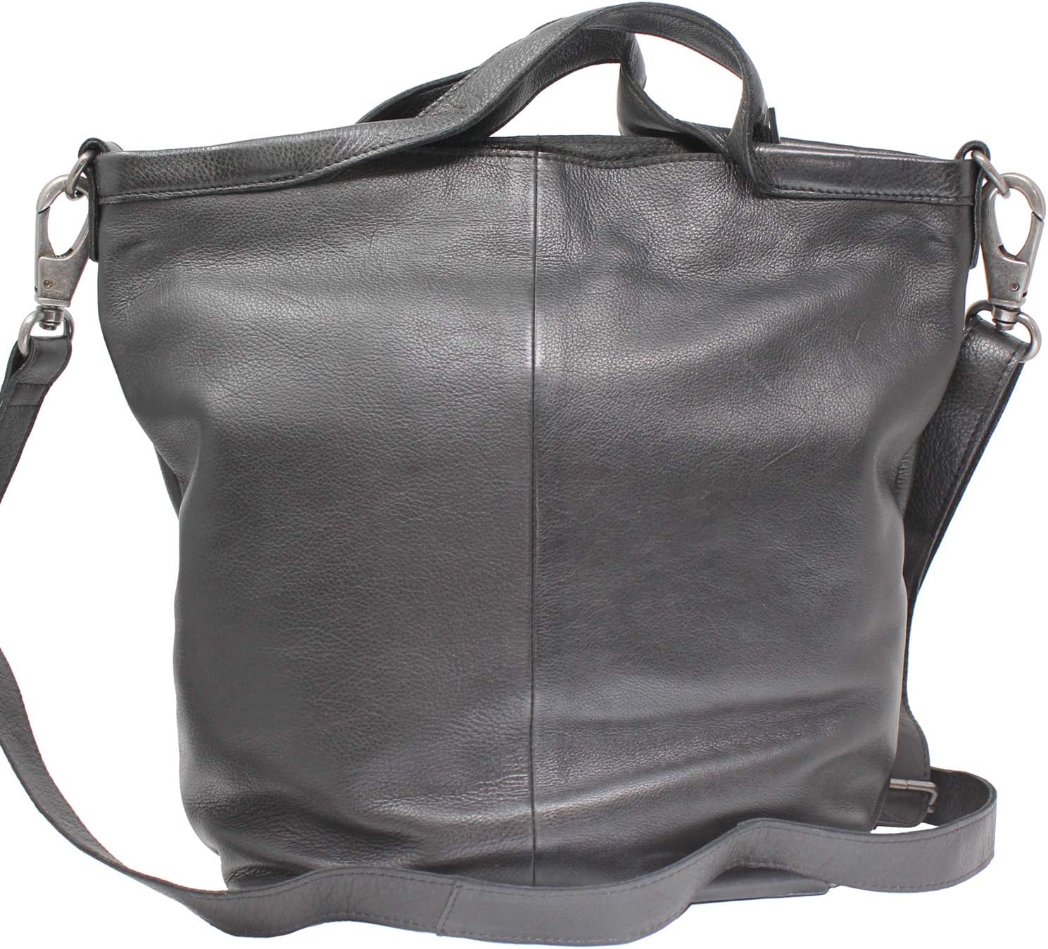 Latico Leathers Bianca Leather Tote Bag for Women (Black) - Made From 100% Authentic Leather Handcrafted by Artisans