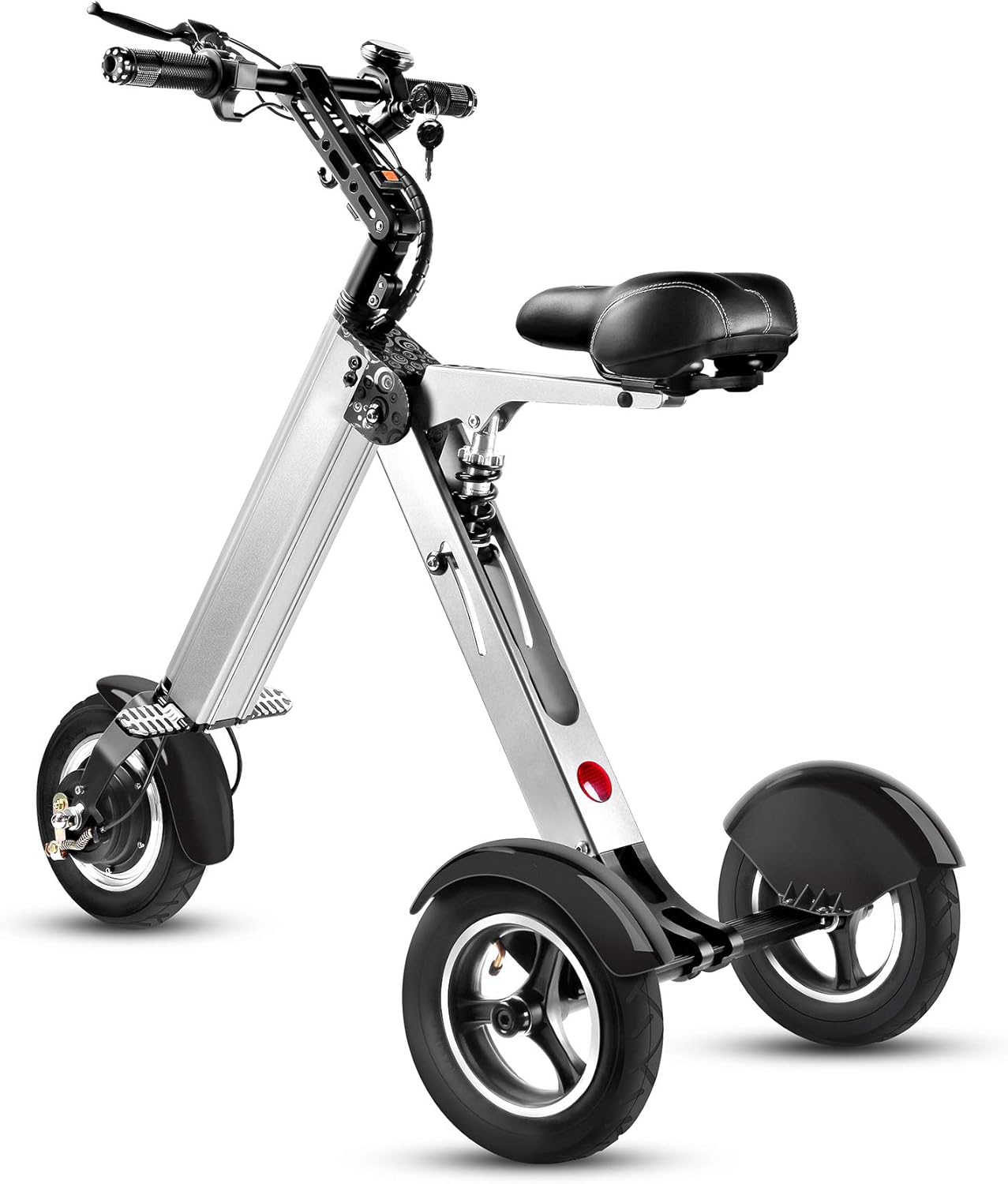TopMate ES32 Electric Scooter Mini Tricycle for Adult, Folding Electric Mobility Scooter with 10 Inche Pneumatic Tires and Reverse Function
